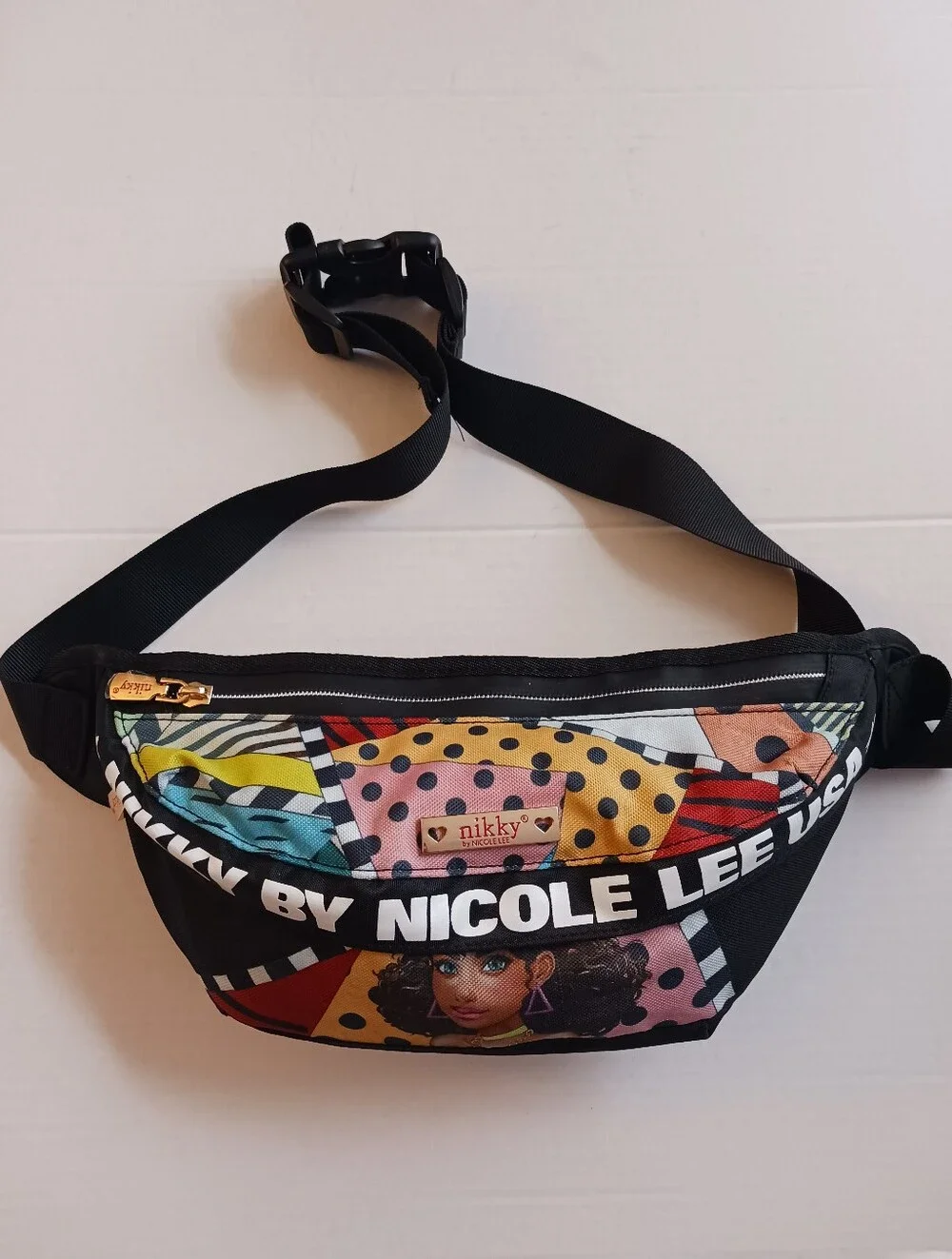 Nikky by Nicole Lee Fanny Pack , Double Zipper, Two Compartments Adjustable Belt